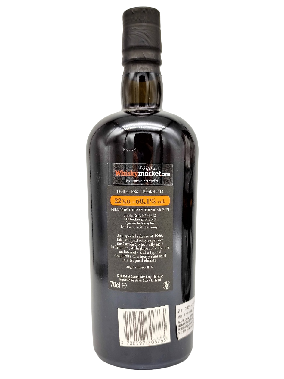 Caroni 1996/2018 22 ans 68,1% fût n° 3812 Shinanoya Velier