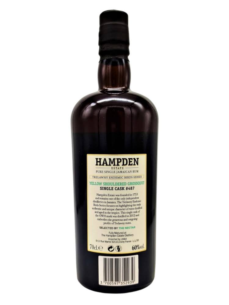 Hampden OWH 2012 Single Cask 8 Year Old #487 / Trelawny Endemic Birds