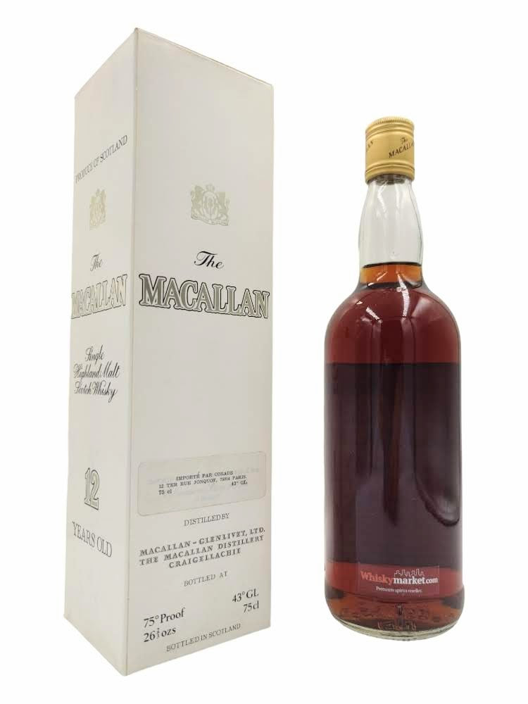 Macallan 12yo 26 2/3 FL.OZS 43 GL 750ml Import Par. Corade