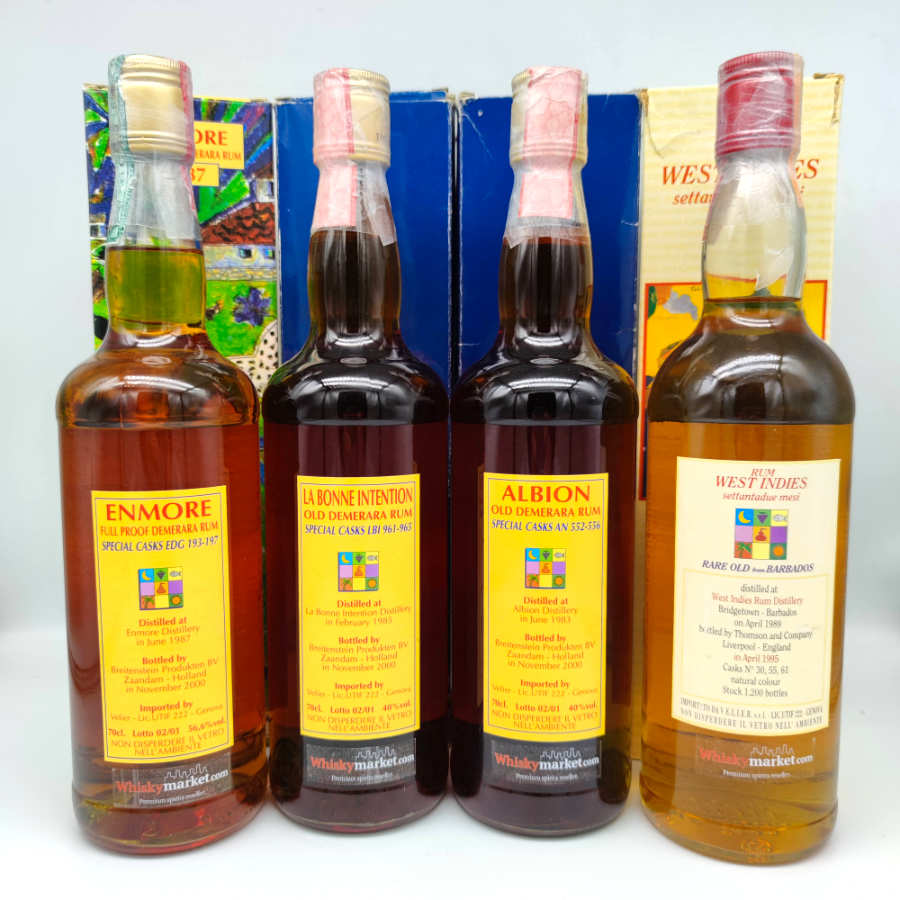 Velier Collection 4 bottles: West Indies, La Bonne Intention, Enmore, Albion
