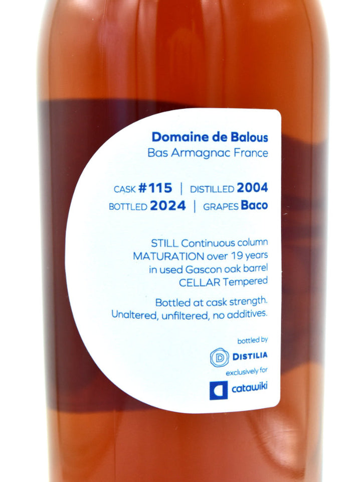 Armagnac Balous 2004/2024 57,9% 700ml Distilia for Catawiki 