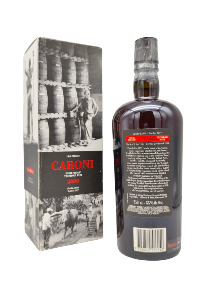 Caroni 2000/2017 17yo 55% 110 Proof Velier High Proof Trinidad Rum