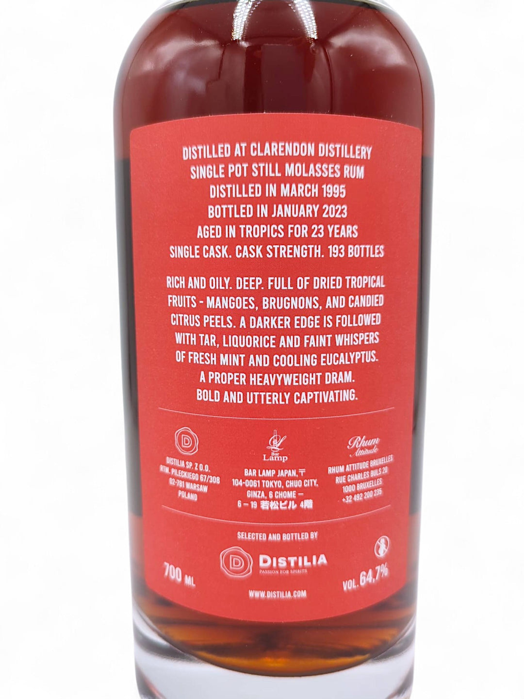 Clarendon 1995/2023 27yo 64,7% by Distilia/ Bar Lamp/ Rhum Attitude