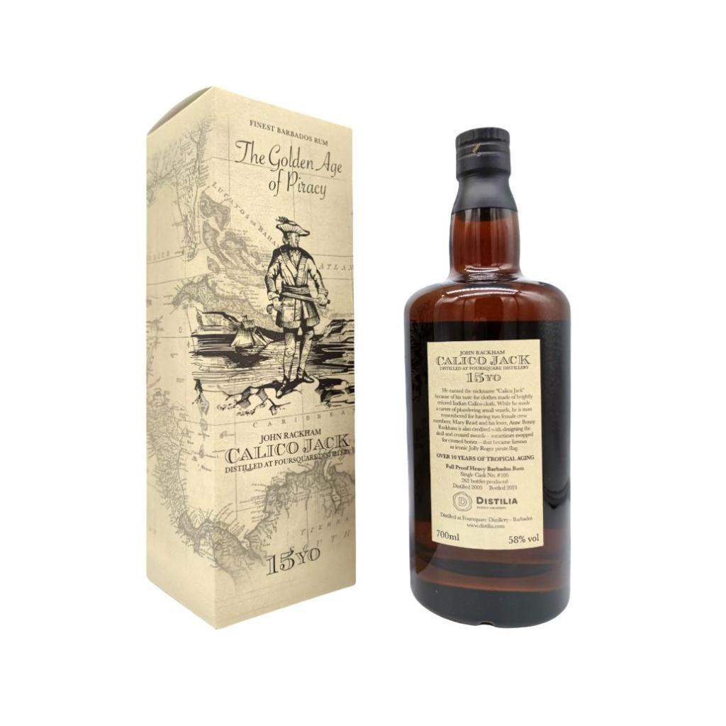 Foursquare 2005 15yo 58% cask#105 The Golden Age of Piracy Calico Jack Distilia