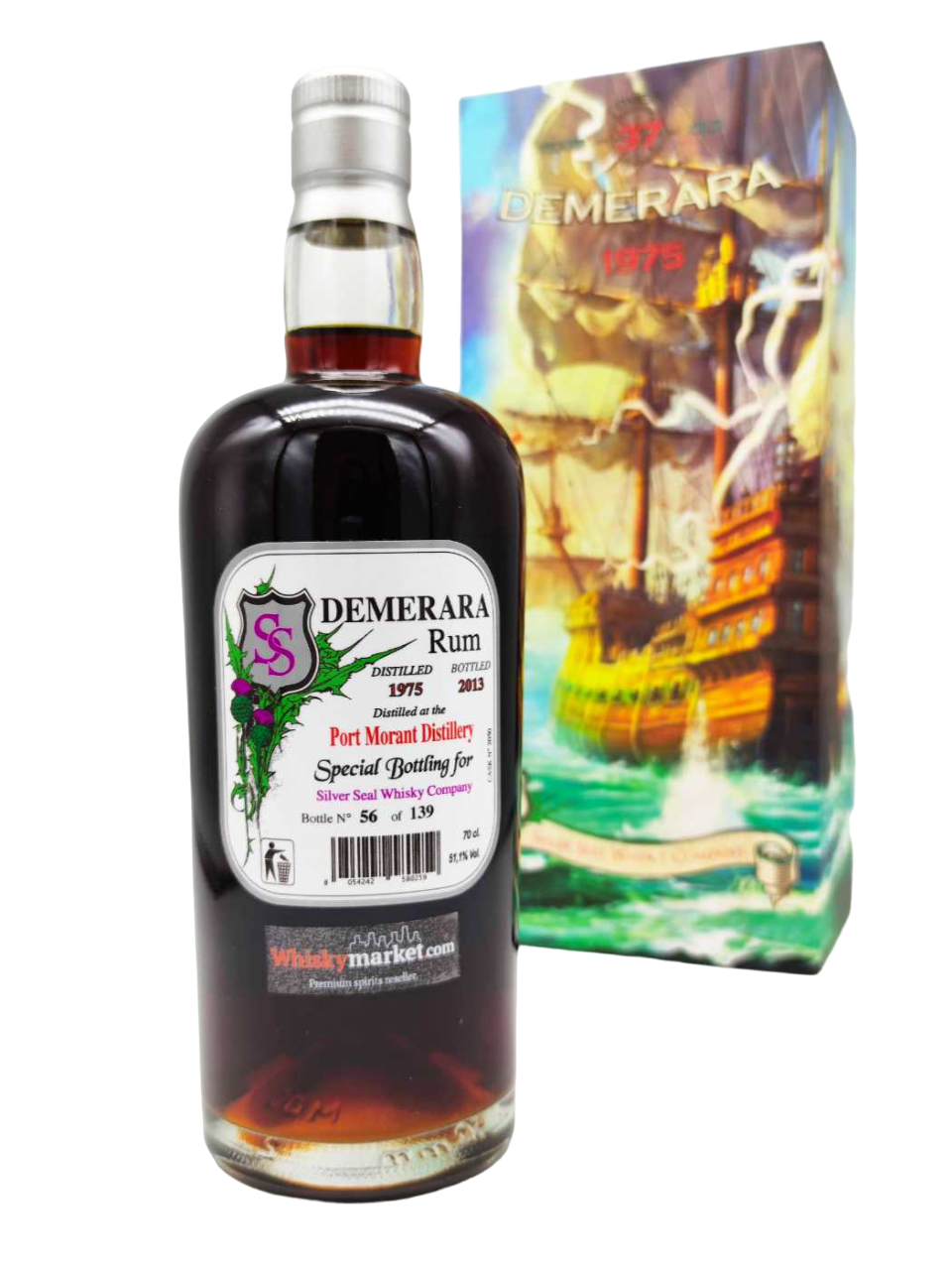 Port Morant 1975/2013 37yo 51,1% cask #2050 Demerara Silver Seal