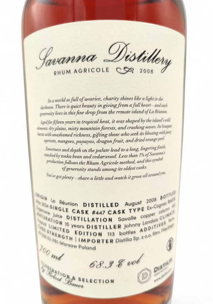 Savanna Rhum Agricole 2008/2024 15yo 68,3% The Virtues - Charity, Robert Bauer and Distilia