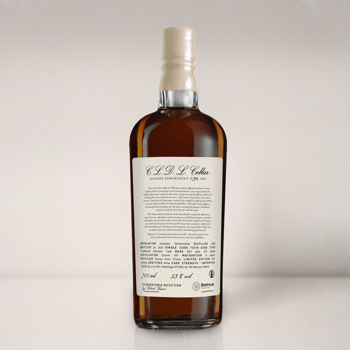 Calvados Domfrontais Comte Louis de Lauriston 1993/2024 53% The Virtues - Diligence, Robert Bauer and Distilia