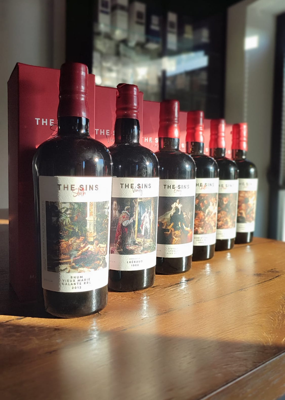 The Sins - set of 6 bottles, Robert Bauer and Distilia