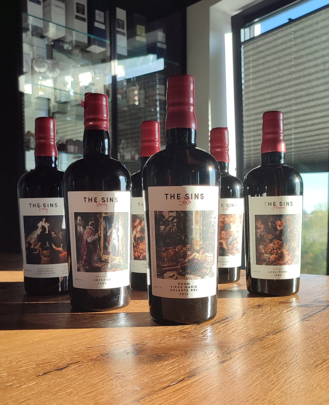 The Sins - set of 6 bottles, Robert Bauer and Distilia