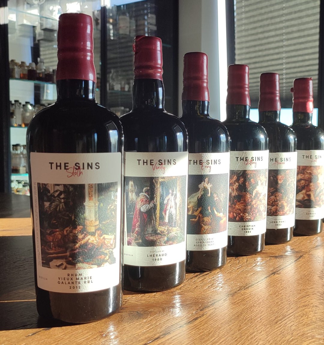 The Sins - set of 6 bottles, Robert Bauer and Distilia