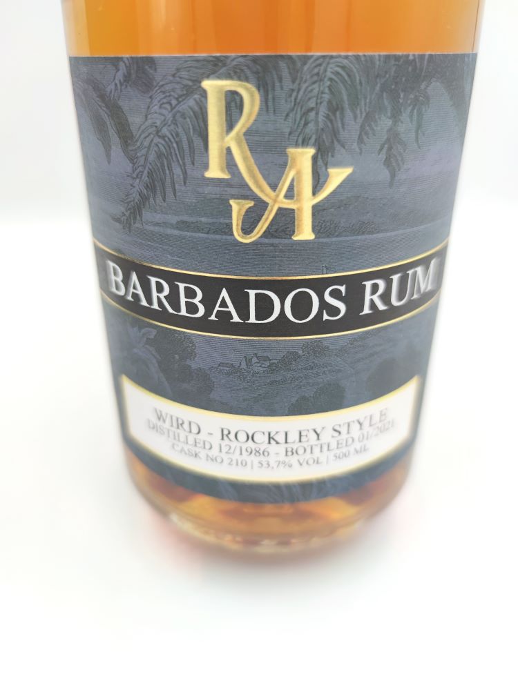 Barbados 1986/2021 34yo 53,7% cask #210 Rum Artesanal WIRD Rockley Style label