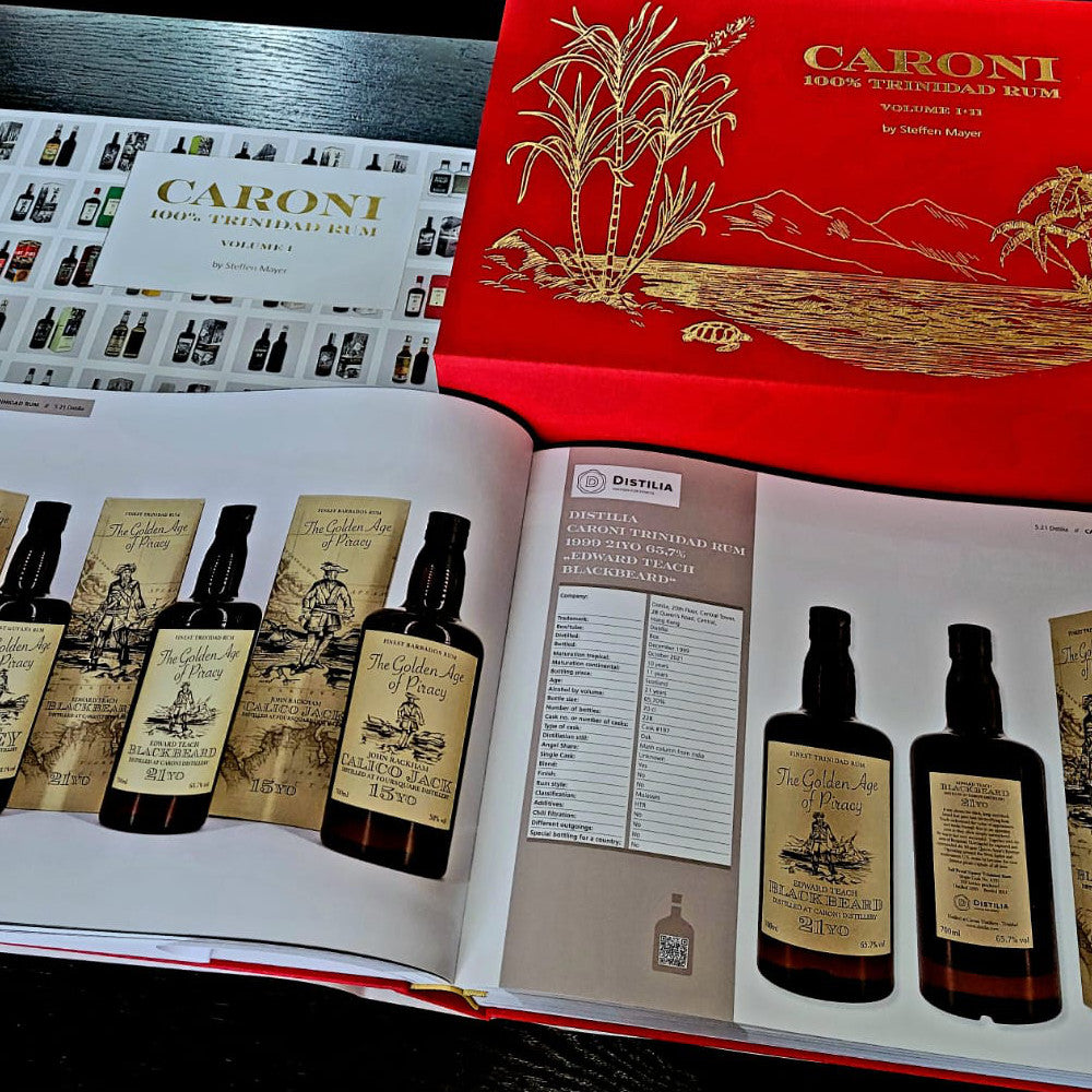 Book Caroni – 100% Trinidad Rum Volume I & II – First Edition, The Golden Age of Piracy by Distilia