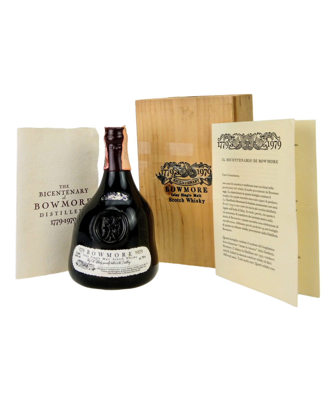 Bowmore Bicentenary 1979 43% box and book