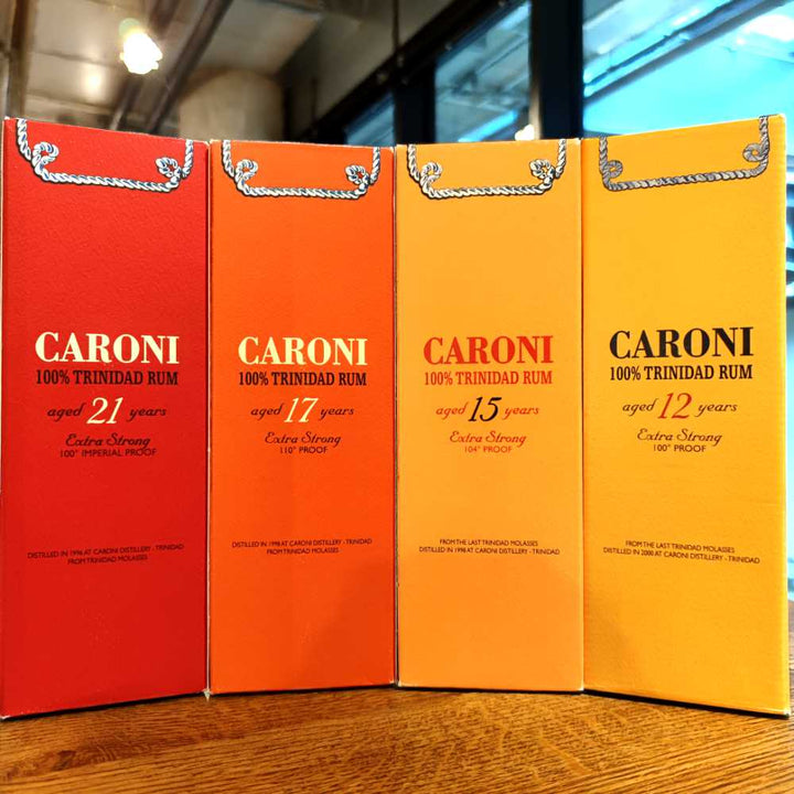 Caroni 100% Trinidad Rum set 21yo, 17yo, 15yo, 12yo