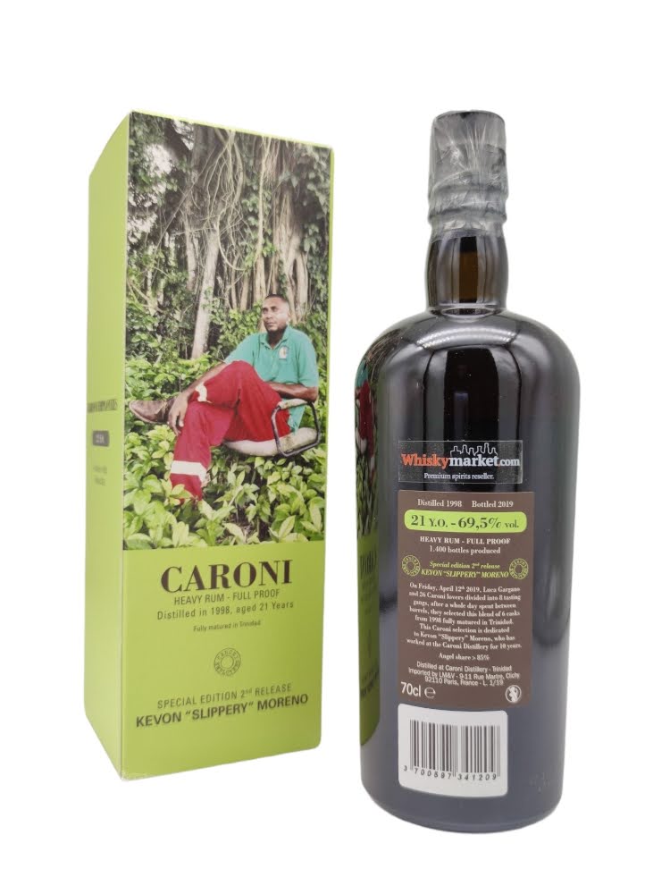 Caroni 1998/2019 21yo 69,5% Employees 2nd Release Kevon Slippery Moreno