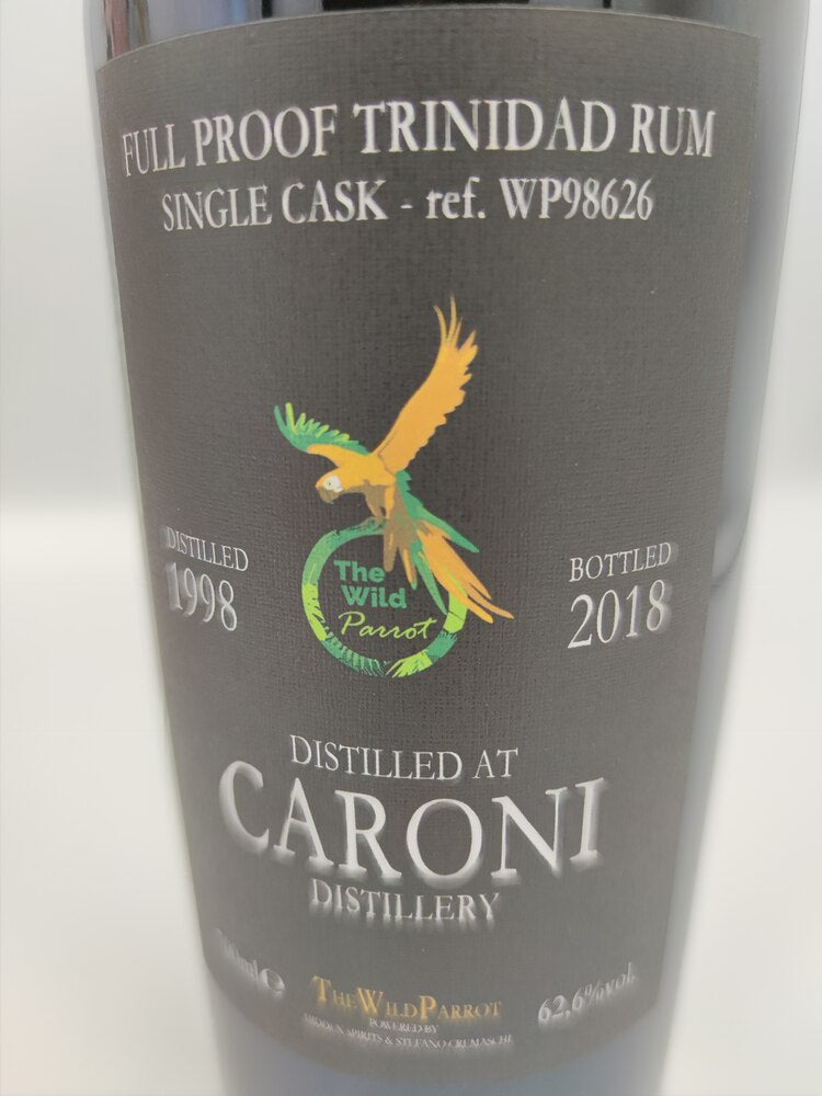 Caroni 1998/2018 20yo 62,6% Trinidad cask#WP98626 The Wild Parrot label