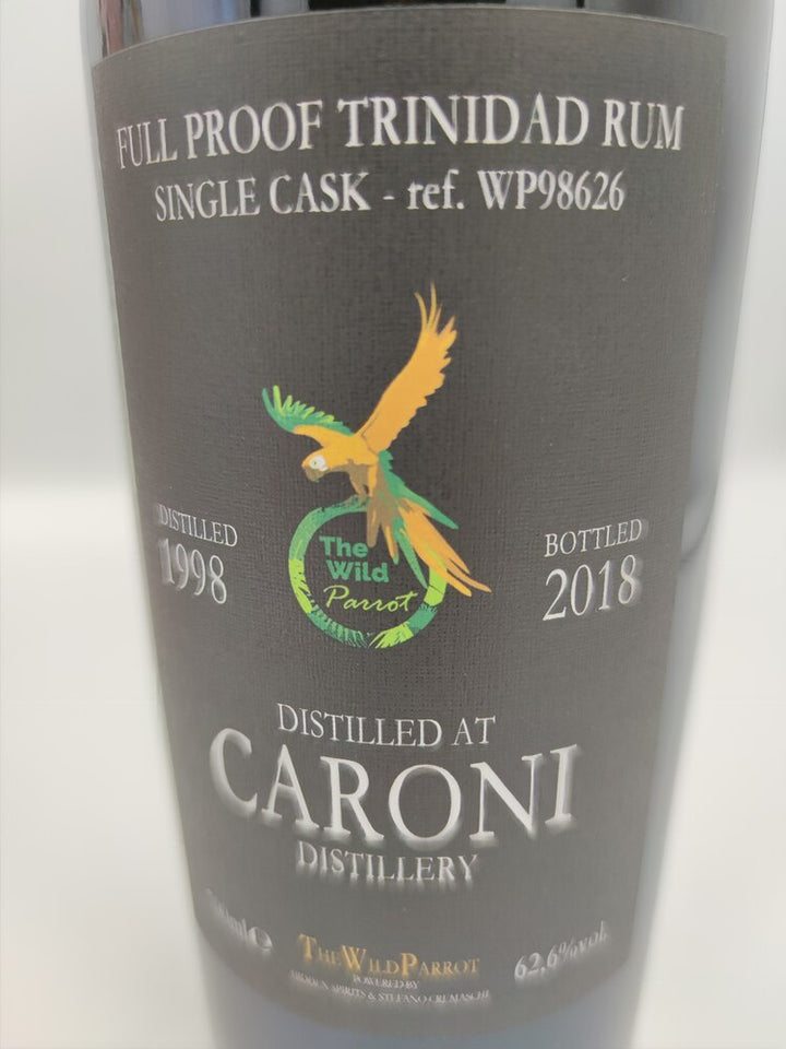 Caroni 1998/2018 20yo 62,6% Trinidad cask#WP98626 The Wild Parrot label