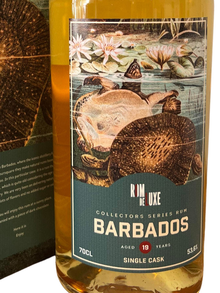 Collectors Series rum no. 10 Barbados Foursquare Romdeluxe label