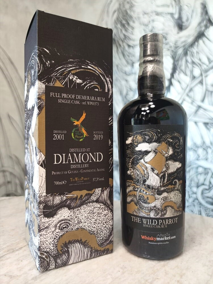 Diamond 2001/2019 18yo 57,3% Guyana cask#WP01573, The Wild Parrot