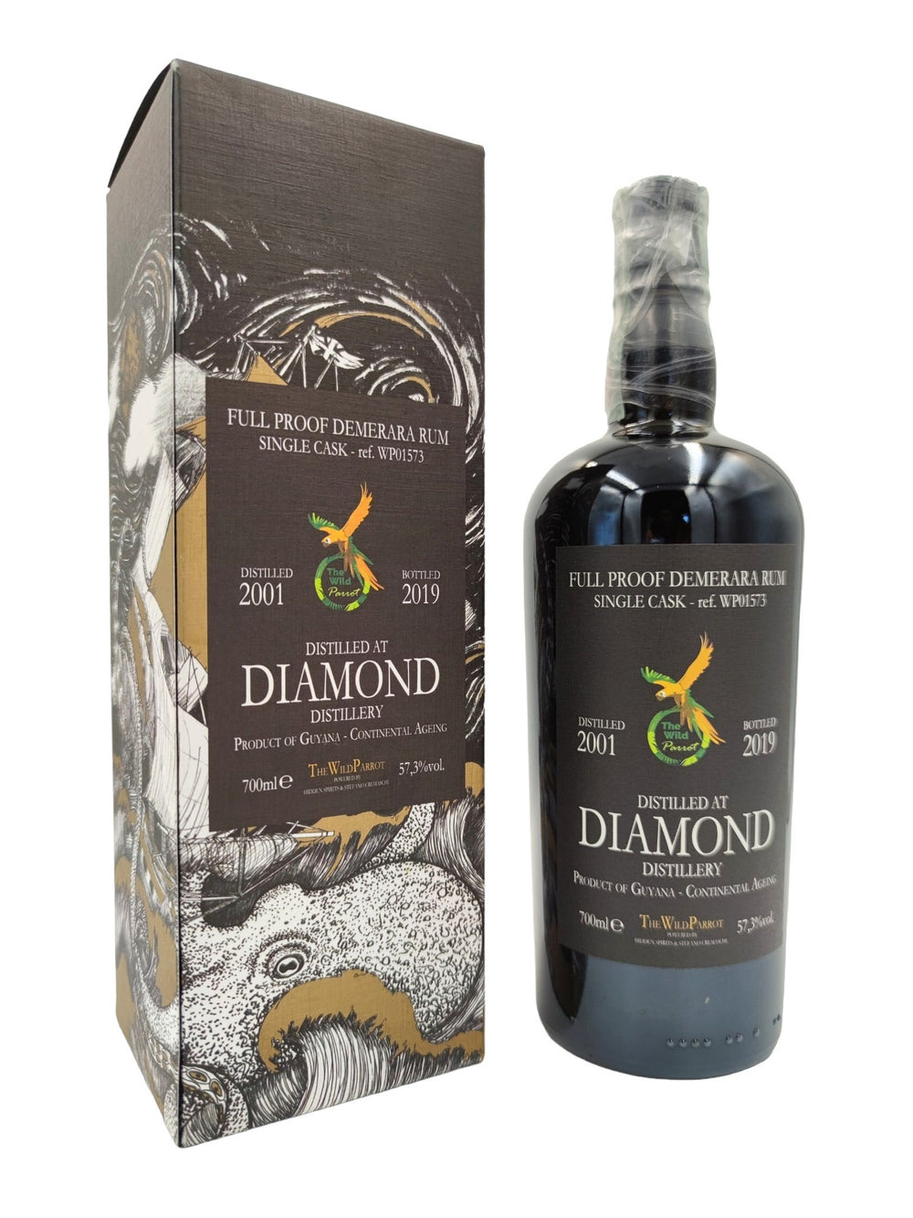 Diamond 2001/2019 18yo 57,3% Guyana cask#WP01573 - The Wild Parrot