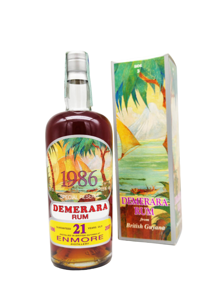 Enmore 1986/2007 21yo 55% Demerara rum Silver Seal with box