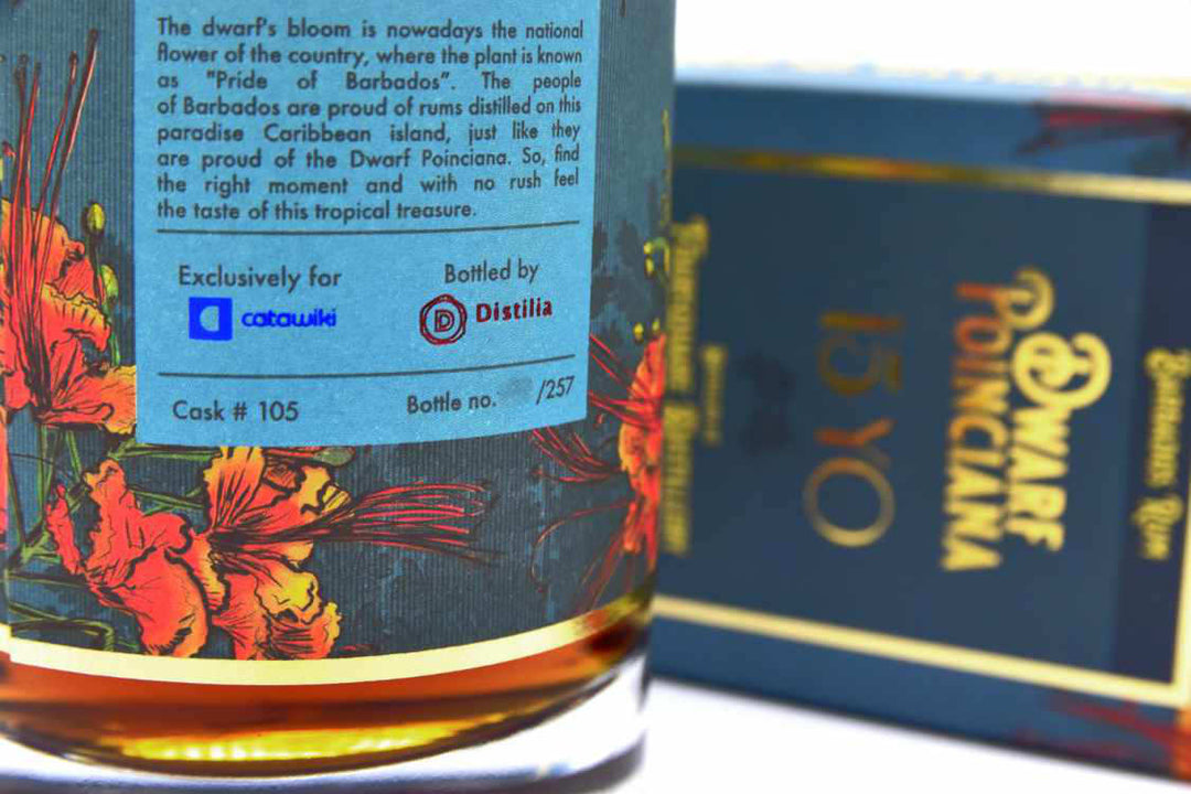 Foursquare 2006 Dwarf Poinciana 15yo 60,4% cask#105 Distilia - Floral Rum Series