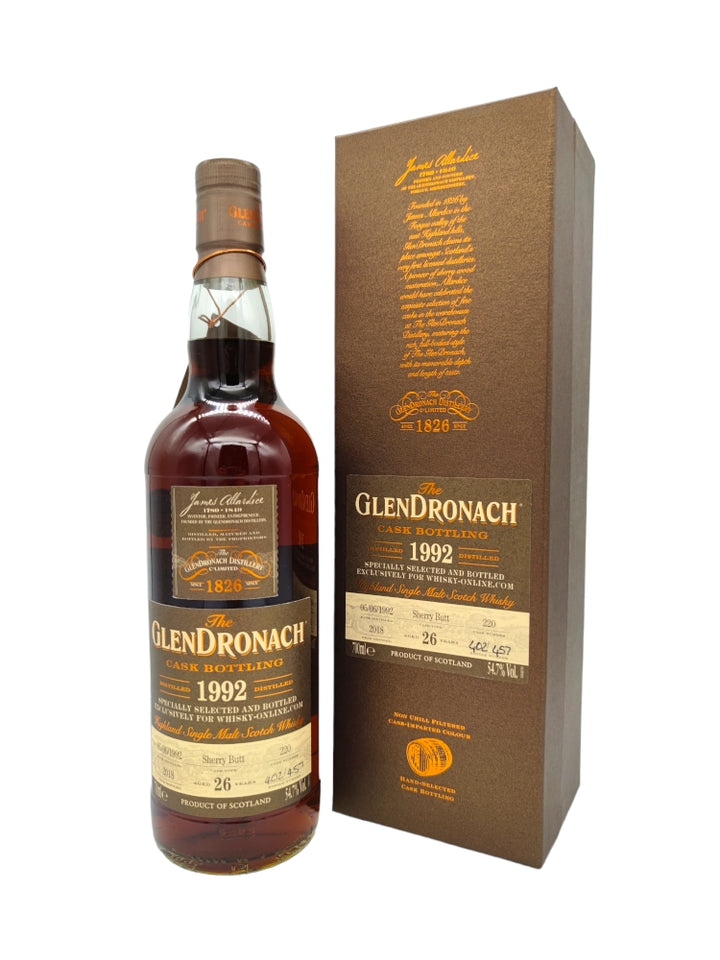 Glendronach 1992/2018 26yo 54,7% cask#220