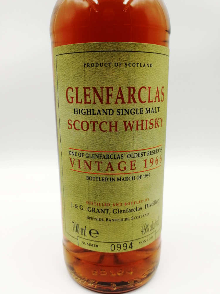 Glenfarclas 1966/1997 46% Single Malt label