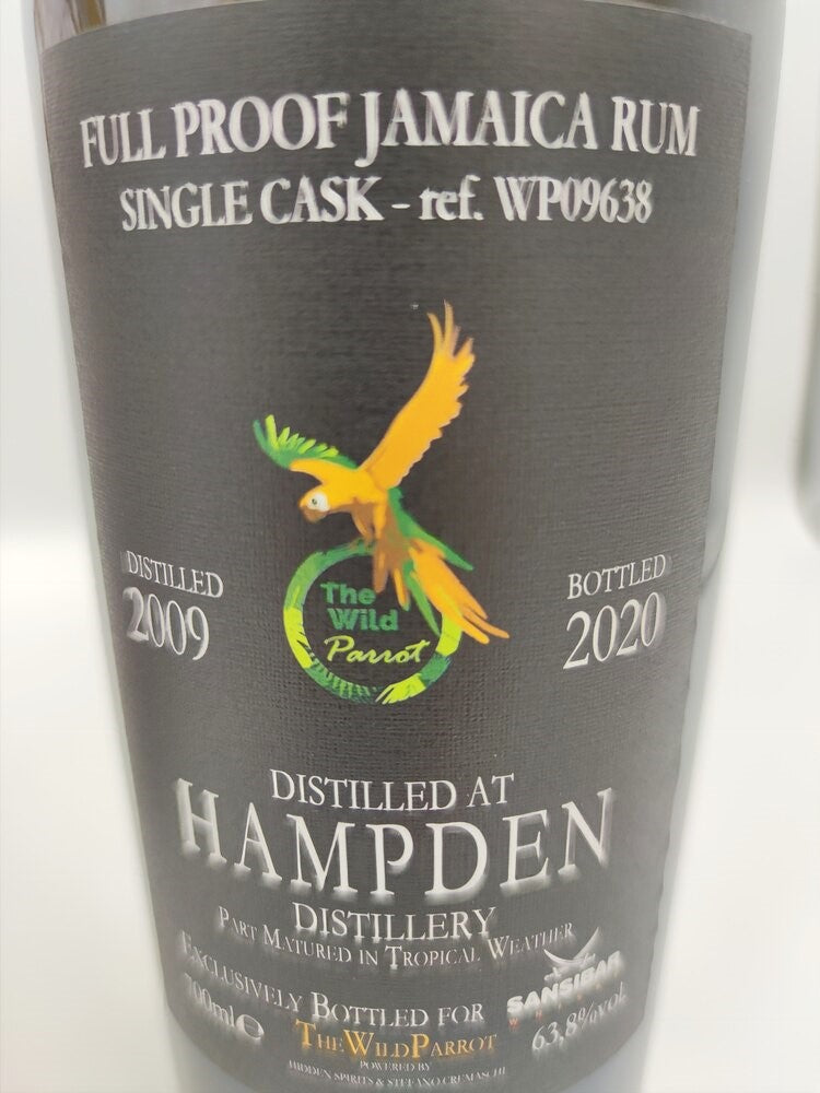 Hampden 2009/2020 11yo 63,8% Jamaica cask#WP09638 The Wild Parrot