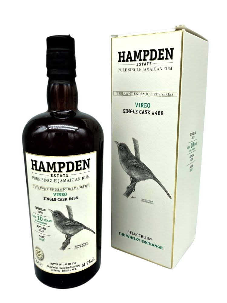 Hampden Endemic Birds VIREO cask#488 TWE Trelawny Endemic Birds, bottle