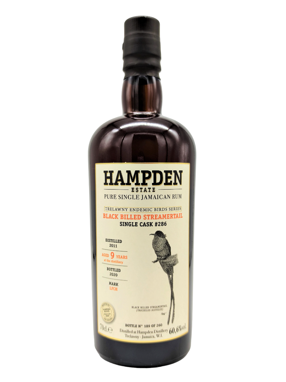 Hampden 2011 9yo cask#286 Black Billed Streamertail Trelawny Endemic Birds