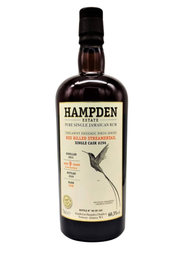 Hampden 2011 9yo cask#296 Red Billed Streamertail Trelawny Endemic Birds