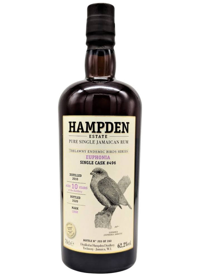 Hampden 2010 10yo cask#496 Euphonia Trelawny Endemic Birds