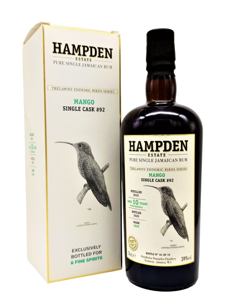 Hampden LROK 2010 Single Cask 10 Year Old #92 /Mango Trelawny Endemic Birds with box