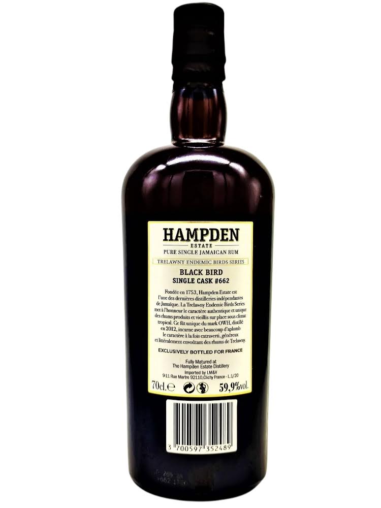 Hampden OWH 2012 Single Cask 8 Year Old  #662, Trelawny Endemic Birds