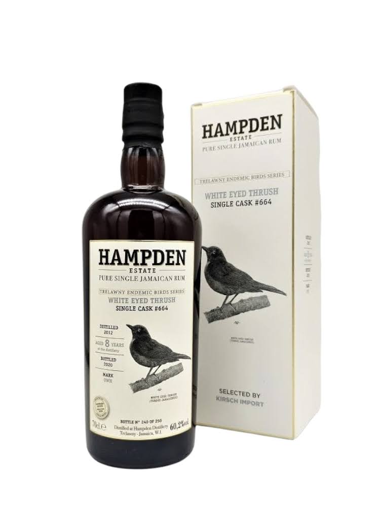 Hampden OWH 2012 Single Cask 8 Year Old #664 / Trelawny Endemic Birds