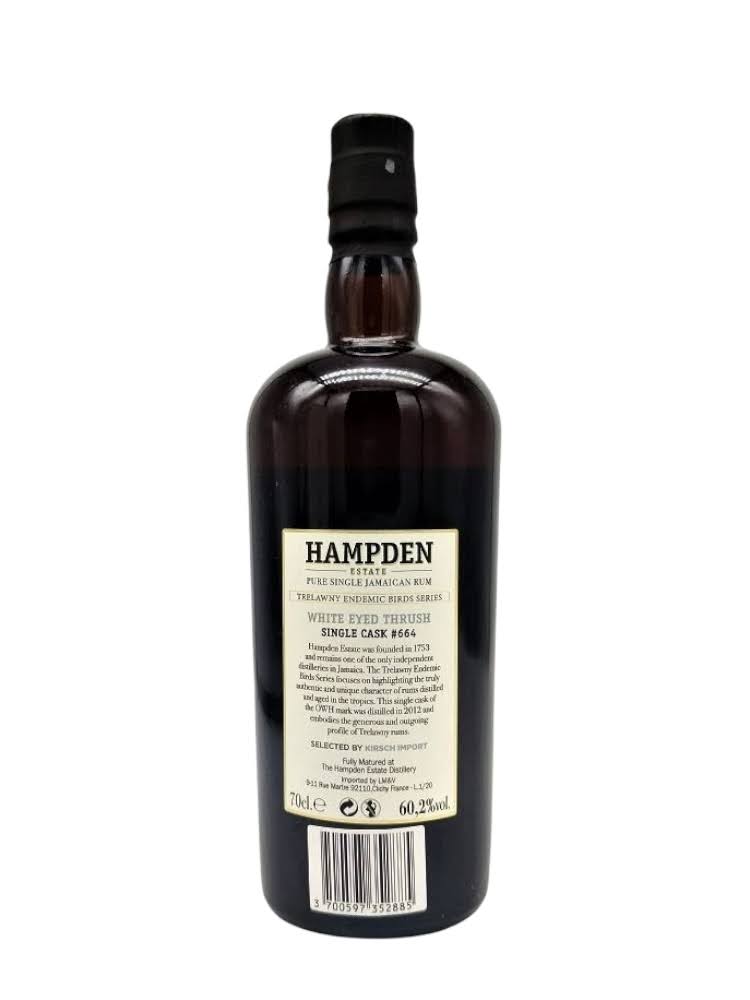 Hampden 2012 Single Cask 8 Year Old #664 / Trelawny Endemic Birds