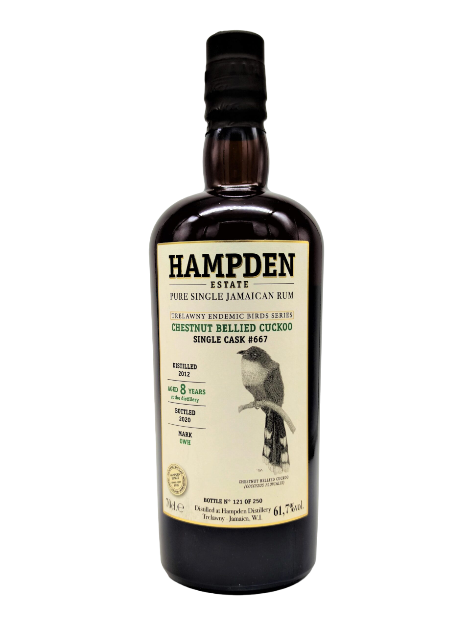 Hampden OWH 2012 Single Cask 8 Year Old #667 / Trelawny Endemic Birds