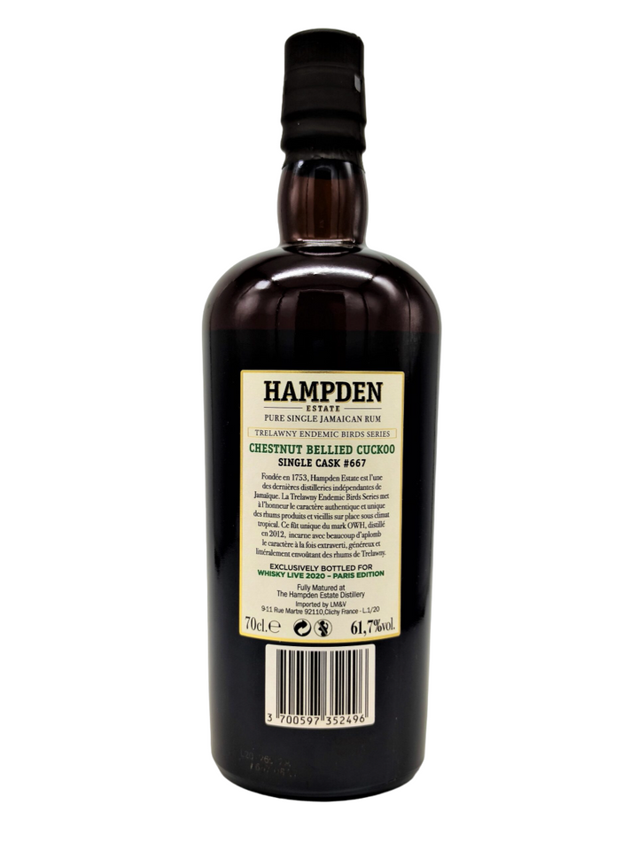 Hampden OWH 2012 Single Cask 8 Year Old #667, Trelawny Endemic Birds