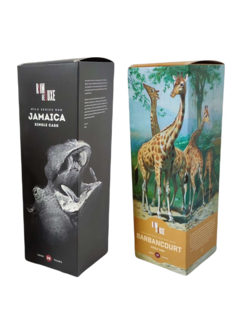 Jamaica 1993 28yo Wild Series No. 18 and Barbancourt 2004 17yo Collectors Series rum no. 5 Romdeluxe set 2x700ml