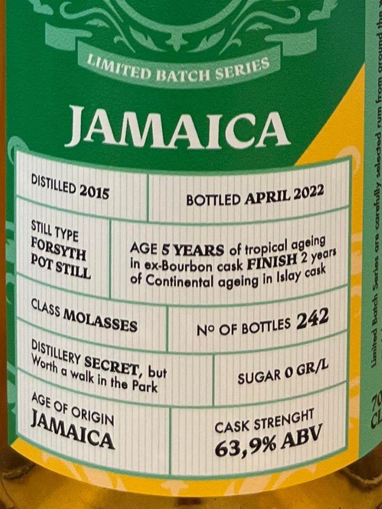 Limited Batch Series Jamaica 7yo Romdeluxe label