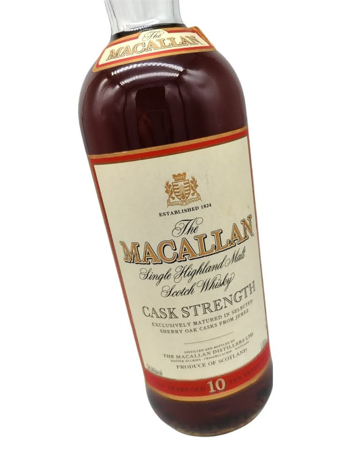 Macallan 10yo 58,8% Cask Strength 1000ml label