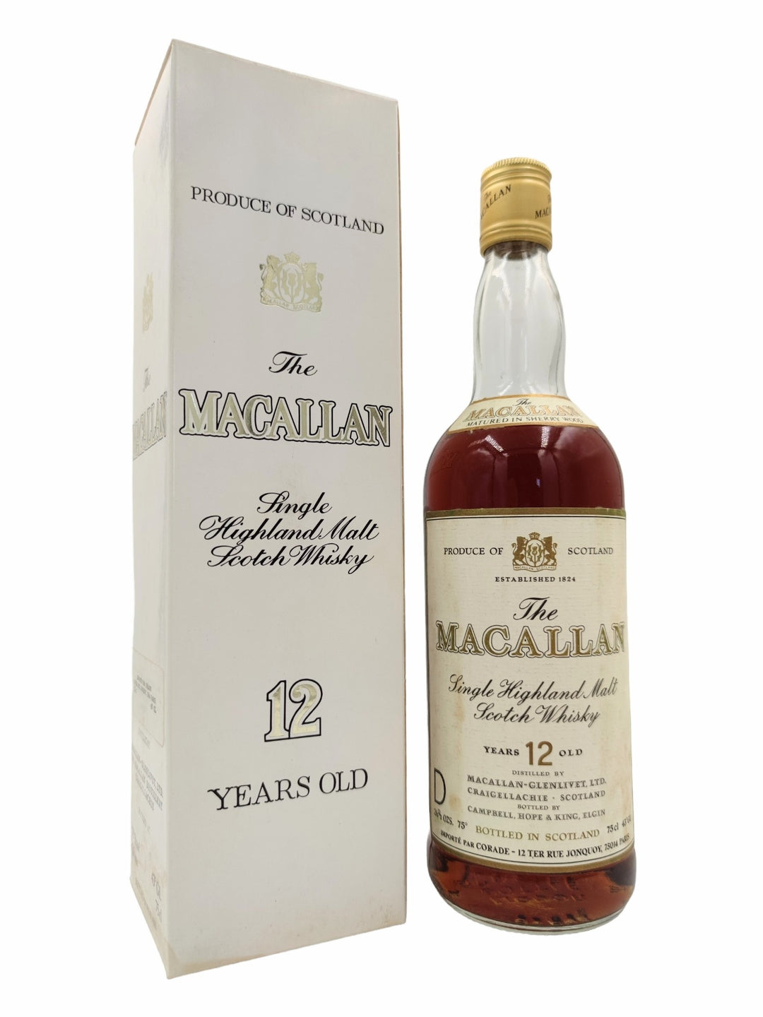 Macallan 12yo 75 proof 26 2/3 FL.OZS 43 GL low level