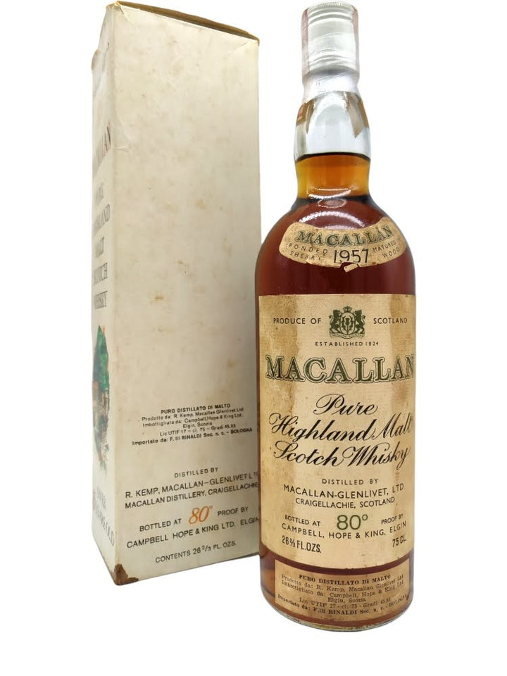 Macallan 1957 over 15yo 80 proof 26 2/3 FL.OZS