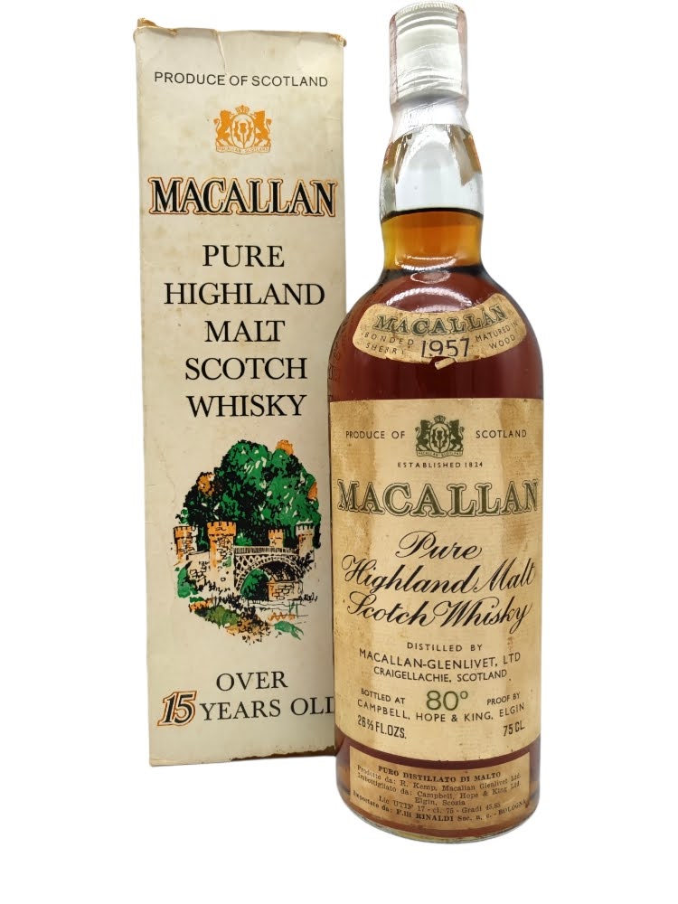 Macallan 1957 over 15yo 80 proof 26 2/3 FL.OZS