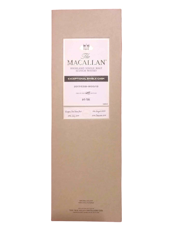 Macallan 2003 14yo 60% Exceptional Single Cask 2017/ESB-9100/13