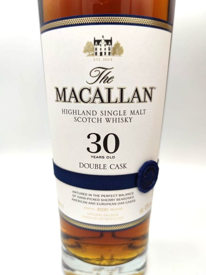 Macallan 30yo 43% Double Cask 2021 Release label