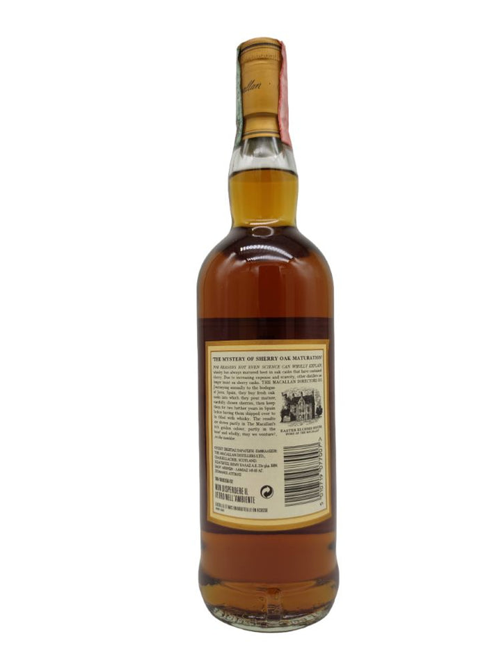 Macallan 7yo 40% bottle back