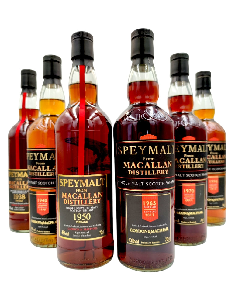 Macallan Speymalt 1938, 1940, 1950, 1965, 1970, 1990