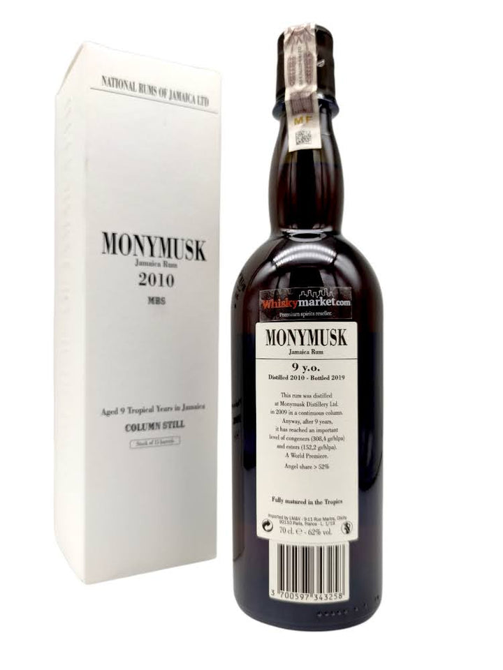 Monymusk 2010/2019 9yo 62% MBS National Rums of Jamaica